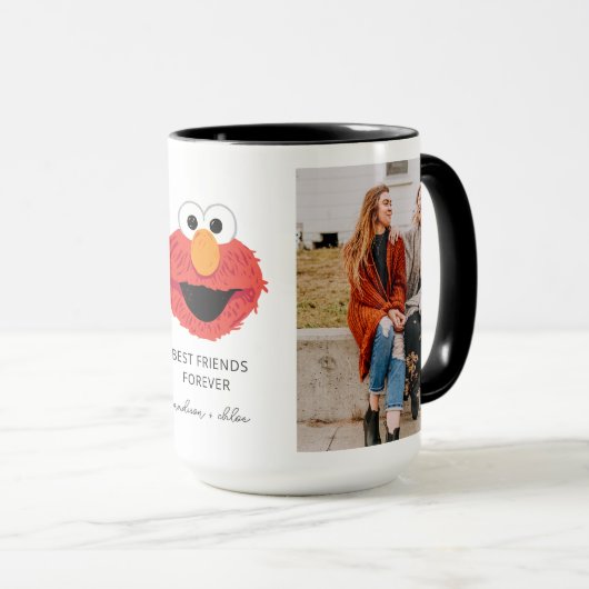 Elmo Big Face | Die besten Freunde - Foto Tasse (VorderseiteRechts)