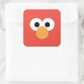 Elmo Big Face Quadratischer Aufkleber (Tasche)