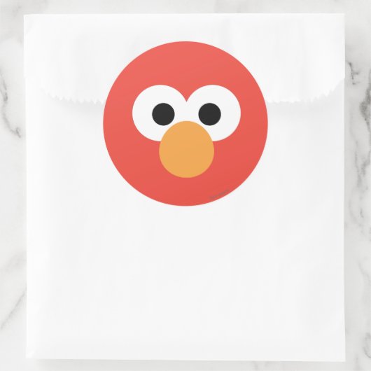 Elmo Big Face Runder Aufkleber (Tasche)
