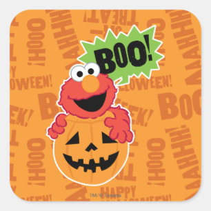 Elmo - Boo Quadratischer Aufkleber