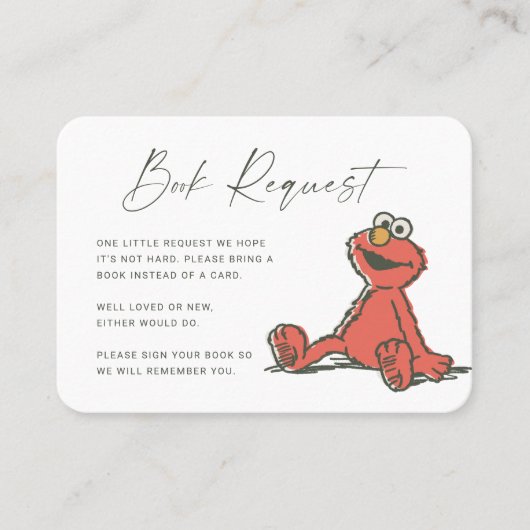 Elmo Book Request Insert Platzkarte (Vorderseite)