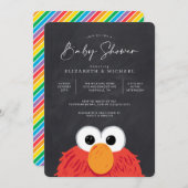 Elmo Chalkboard Kinderdusche Einladung (Vorne/Hinten)