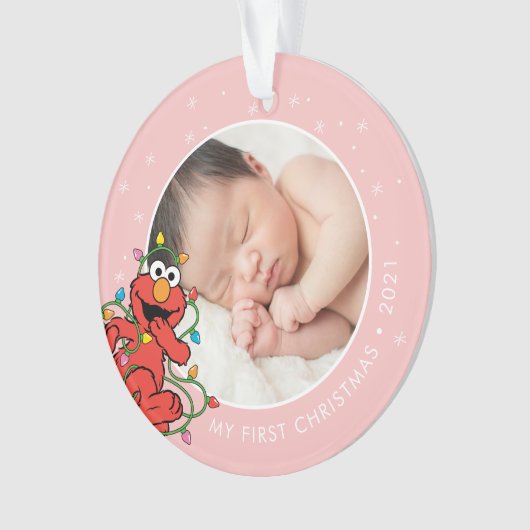 Elmo Christmas Lights | Personalisierter Name und  Ornament (Vorderseite)