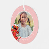 Elmo Christmas Lights | Personalisierter Name und  Ornament Aus Metall (Vorderseite links)