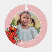 Elmo Christmas Lights | Personalisierter Name und  Ornament Aus Metall (Vorderseite)