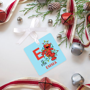 Elmo Christmas Lights Personalisierter Name und Ornament Aus Metall