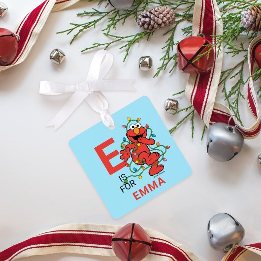 Elmo Christmas Lights | Personalisierter Name und Ornament Aus Metall