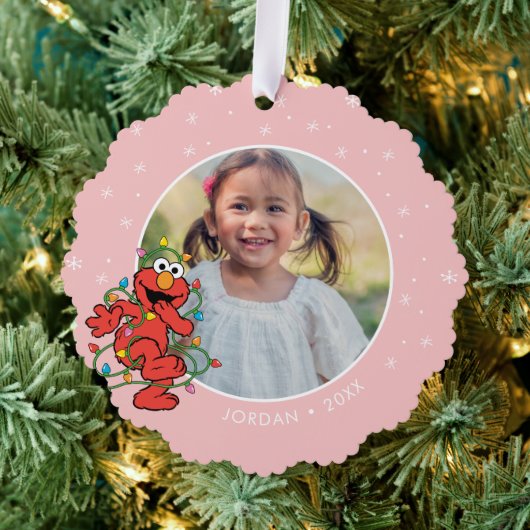 Elmo Christmas Lights | Personalisierter Name und Ornament Karte (Insitu (Baum))