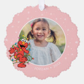 Elmo Christmas Lights | Personalisierter Name und Ornament Karte (Vorderseite)