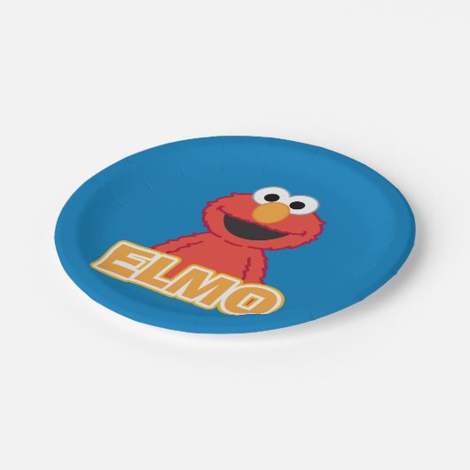Elmo Classic Style Pappteller (Schrägansicht)