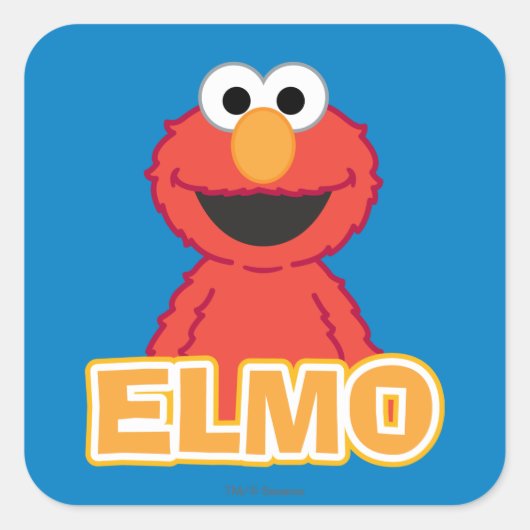Elmo Classic Style Quadratischer Aufkleber (Vorderseite)