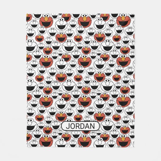 Elmo Color Pop Face Pattern Fleecedecke (Vorderseite)