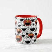 Elmo Color Pop Face Pattern Tasse (VorderseiteRechts)