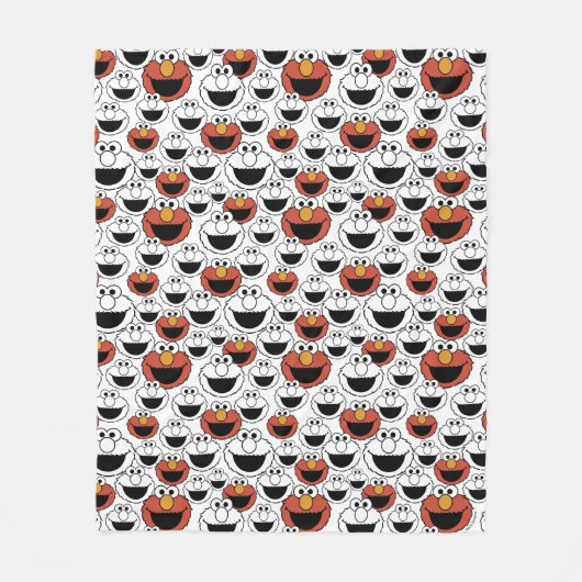 Elmo Color Pop-Gesichtsmuster Fleecedecke (Vorderseite)