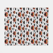 Elmo Color Pop-Gesichtsmuster Fleecedecke (Vorderseite (Horizontal))