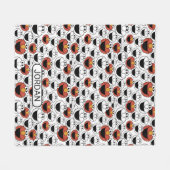 Elmo Color Pop-Gesichtsmuster Fleecedecke (Vorderseite (Horizontal))