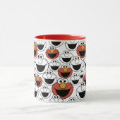 Elmo Color Pop-Gesichtsmuster Tasse (Zentrum)
