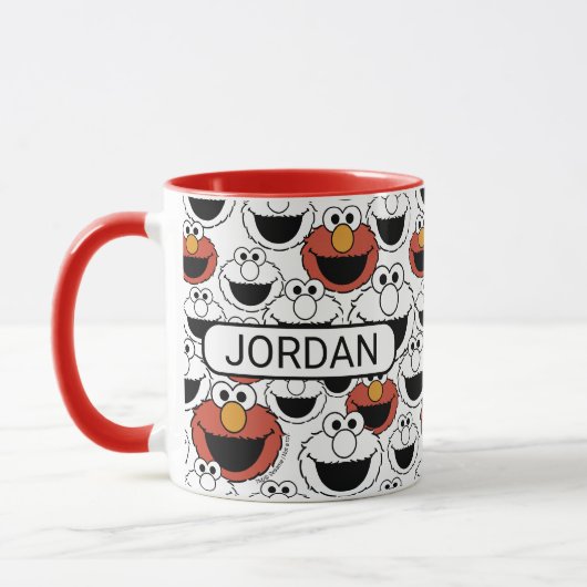 Elmo Color Pop-Gesichtsmuster Tasse (Links)
