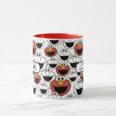 Elmo Color Pop-Gesichtsmuster Tasse (Zentrum)