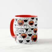 Elmo Color Pop-Gesichtsmuster Tasse (Vorderseite Links)