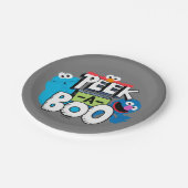 Elmo, Cookie & Grover | Flüchtige Blick-a-Boo Pappteller (Schrägansicht)