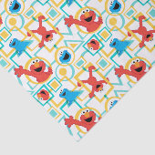 Elmo & Cookie Monster Fun Formen Muster Seidenpapier (Ausschnitt)