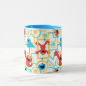 Elmo & Cookie Monster Fun Formen Muster Tasse (Zentrum)