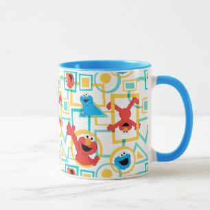 Elmo & Cookie Monster Lustige Formen Vorlage Tasse