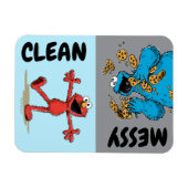 Elmo & Cookie Monster "Sauber oder dreckig" Geschi Magnet (Horizontal)