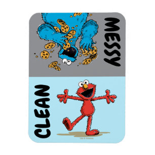 Elmo & Cookie Monster "Sauber oder dreckig" Geschi Magnet