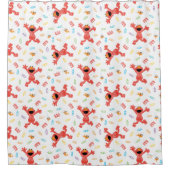 Elmo Crayon Pattern Duschvorhang (Vorderseite)