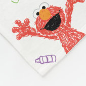 Elmo Crayon Pattern Fleecedecke (Ecke)