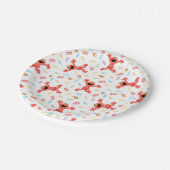 Elmo Crayon Pattern Pappteller (Schrägansicht)