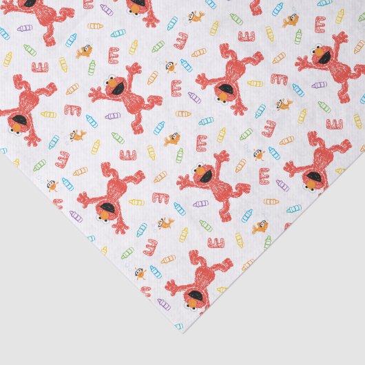 Elmo Crayon Pattern Seidenpapier (Ausschnitt)