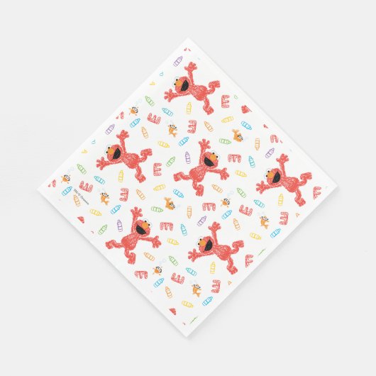 Elmo Crayon Pattern Serviette (Ecke)