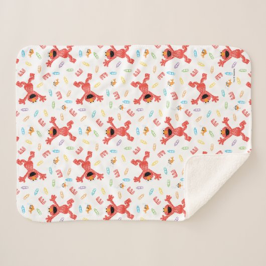 Elmo Crayon Pattern Sherpadecke (Vorderseite (Horizontal))