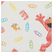 Elmo Crayon Pattern Stoff (Nahaufnahme)