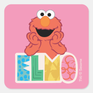 Elmo Cute & Fun Quadratischer Aufkleber