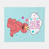 Elmo | Ein Lächeln ist immer im Stil Fleecedecke (Vorderseite (Horizontal))