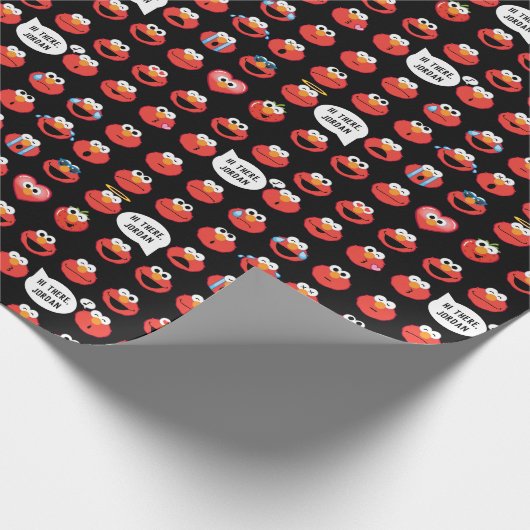Elmo Emoji-Muster Geschenkpapier (Ecke)