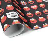 Elmo Emoji-Muster Geschenkpapier (Rolleneckpunkt)