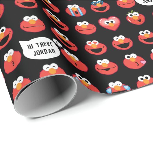 Elmo Emoji-Muster Geschenkpapier (Rolleneckpunkt)
