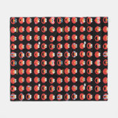 Elmo Emoji Pattern Fleecedecke (Vorderseite (Horizontal))