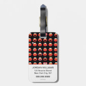 Elmo Emoji Pattern Gepäckanhänger (Rückseite vertikal)
