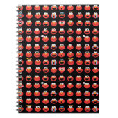 Elmo Emoji Pattern Notizblock (Vorderseite)