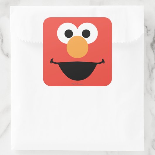 Elmo Face Art Quadratischer Aufkleber (Tasche)