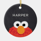 Elmo Face Chalkboard | Customized Name & Photo Keramik Ornament (Vorne)