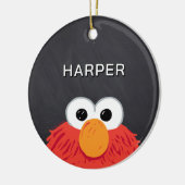 Elmo Face Chalkboard | Customized Name & Photo Keramik Ornament (Links)
