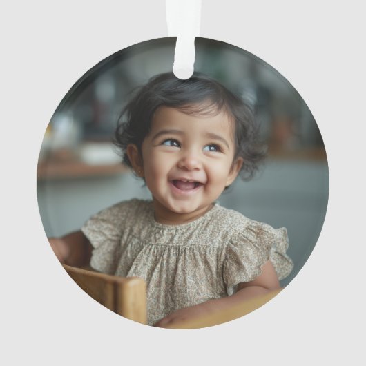 Elmo Face Chalkboard | Customized Name & Photo Ornament (Rückseite)