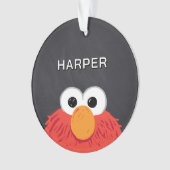Elmo Face Chalkboard | Customized Name & Photo Ornament (Vorderseite)